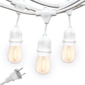 Ambience Pro Waterproof LED Outdoor String Lights, 48 Ft, Hanging, Dimmable